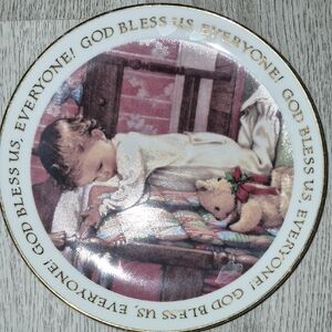 Vintage 1983 Christmas Blessings Porcelain Plate By Kathy Lawrence